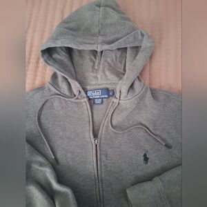 Ralph Lauren Gray Hoodie Sweater Men's Size L Pre-owned